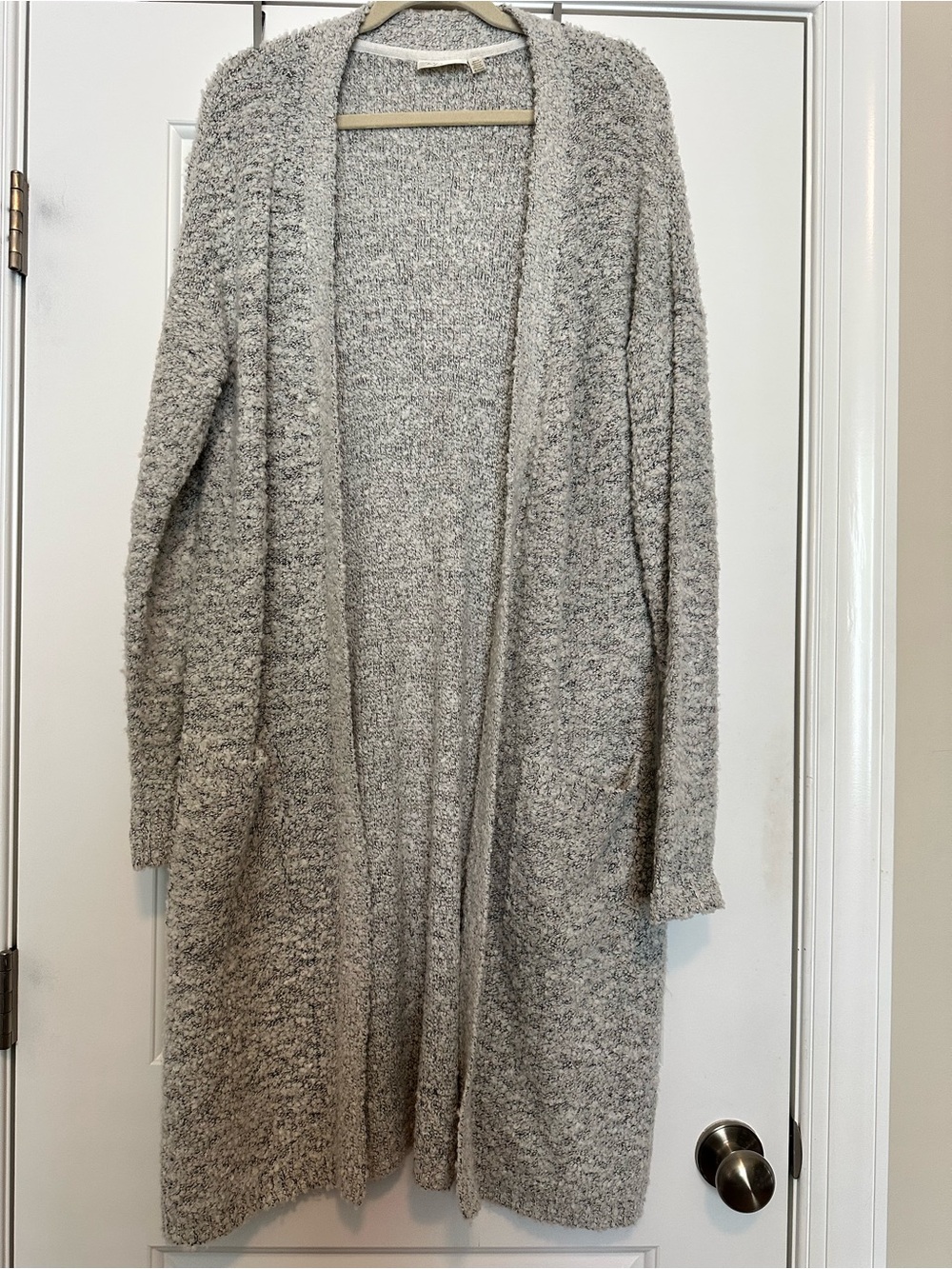 RD Style Cream and Black Marled Knit Cardigan